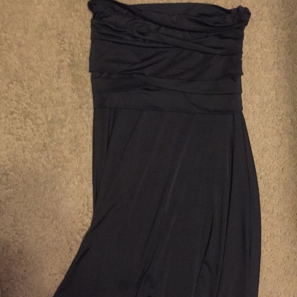Black strapless dress